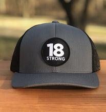 Load image into Gallery viewer, 18STRONG STACKED TRUCKER SNAPBACK HAT
